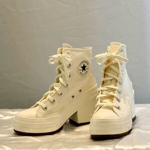 Converse Women's Off-White Platform Sneakers